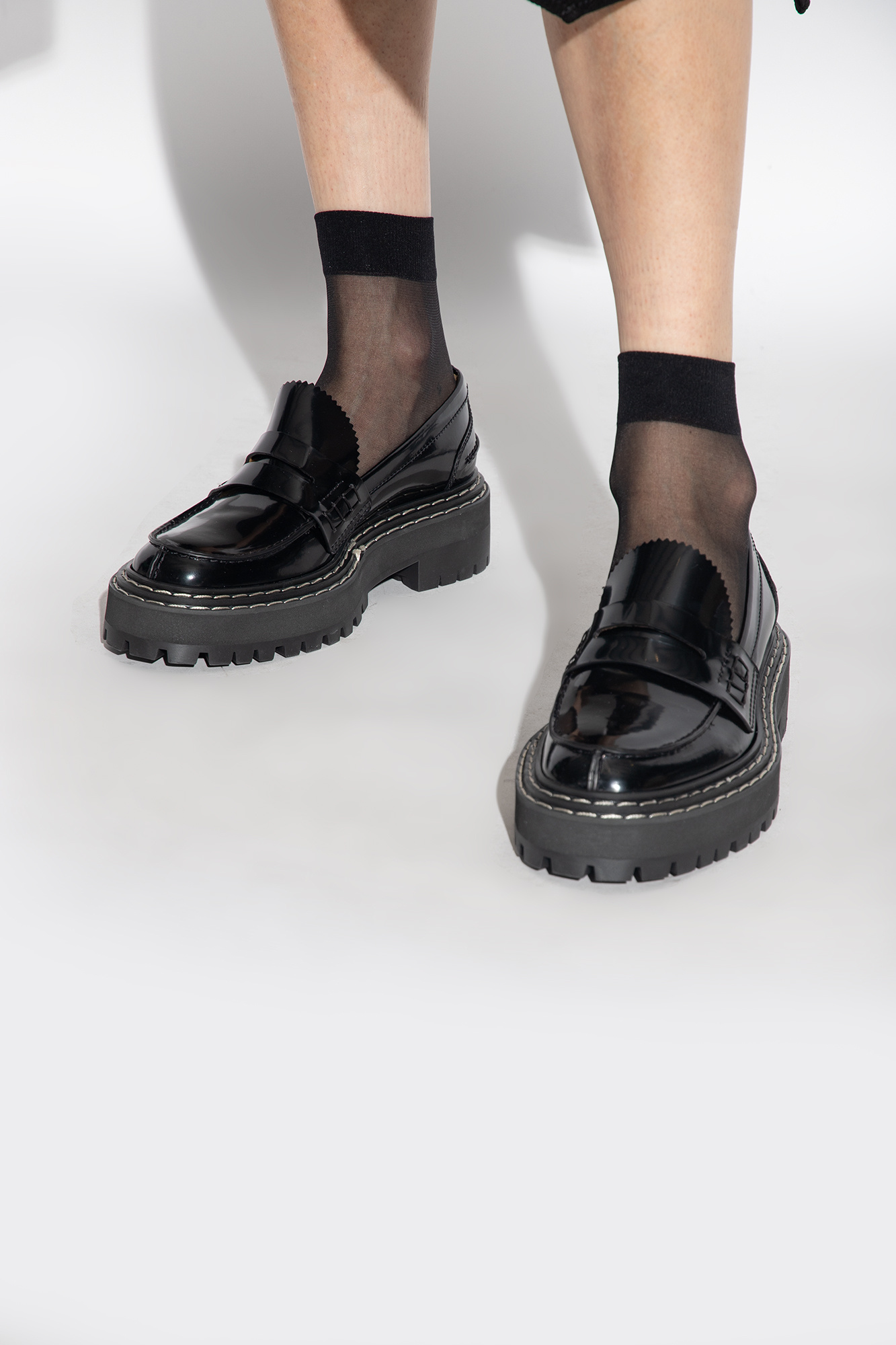 Black Leather loafers Proenza Schouler Vitkac GB